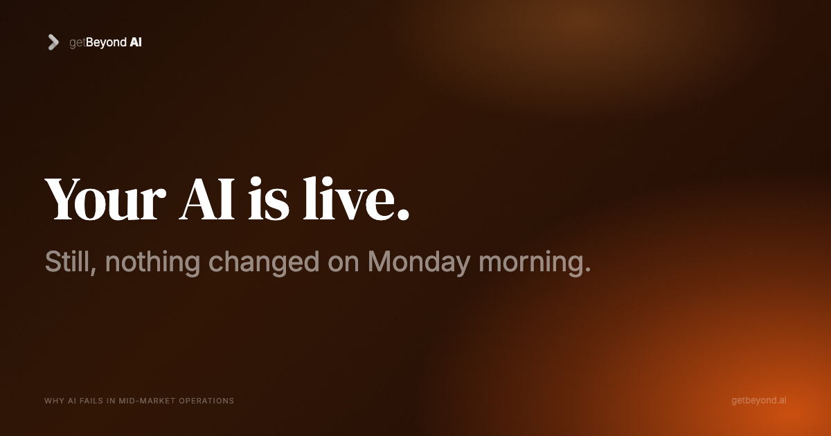 Why AI Fails in Mid-Market Operations